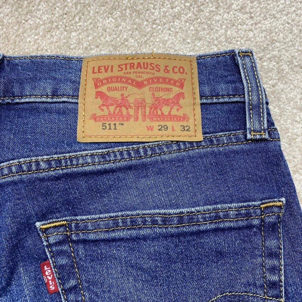 Levis 511 Jeans Mens 29x32 Blue Slim Fit Stretch Denim‎ Waterless Pants